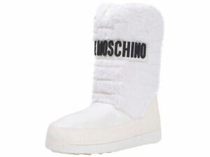 Love Moschino Women's Winter Snow Boots Faux Fur Avorio