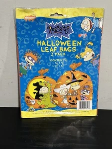 Vintage Nickelodeon Rugrats Halloween Leaf Lawn Bag SEALED - Picture 1 of 2