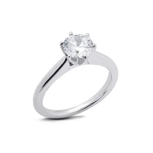 4,61ct D-SI2 runder natürlicher zertifizierter Diamant 950 Plat. Solitär Verlobungsring - Bild 1 von 6