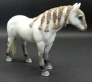 Schleich Brown Gray White Andalusian Mare Horse Figure Braided Mane Retired 2009 - Picture 1 of 9