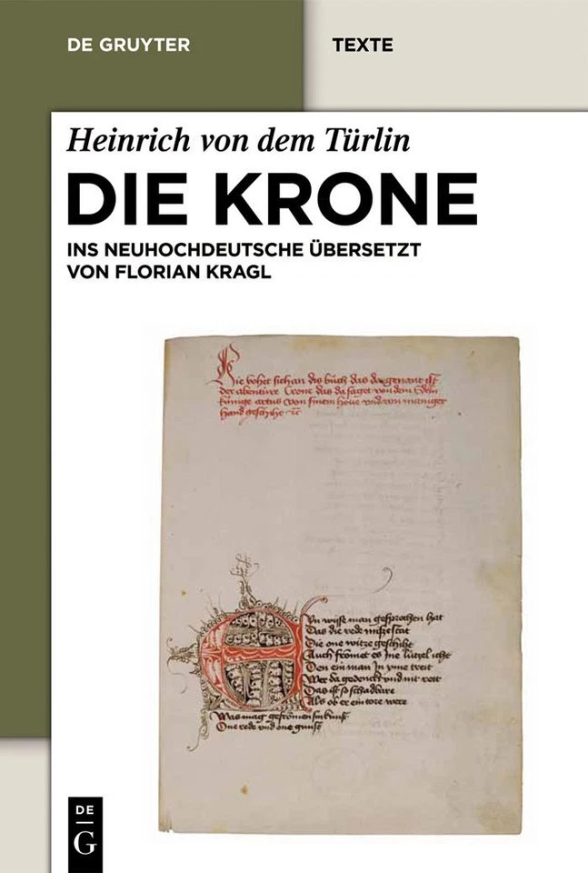 Heinrich Von Dem Türlin Die Krone (Hardback) de Gruyter Texte (US IMPORT) - Image 1 of 1