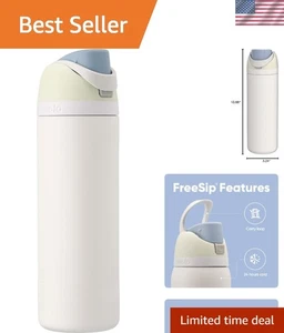 Ultimative Hydration mit FreeSip 24 Unzen Edelstahlflasche - Ideal für Sport - Bild 1 von 10