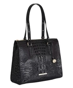 Brahmin Anywhere Melbourne Tasche geprägtes Leder schwarz - Bild 1 von 7