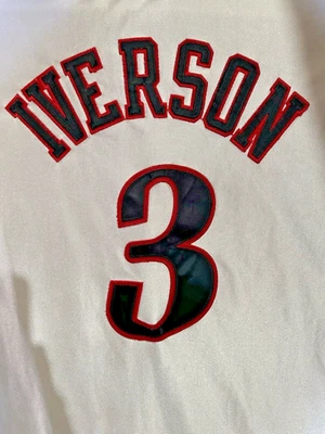 Camiseta Allen Iverson #3 76ers NBA para hombre talla 56 blanca Adidas retro Foto 1 de 4