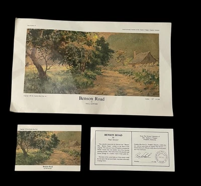 Impresión Paul Sawyier Benson Road Edición Limitada Autenticada Sin Marco Foto 1 de 4