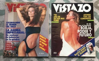 CHRISTIE BRINKLEY Rare Lot of 2 VISTAZO magazines ECUADOR 1983-1988 - Image 1 of 4