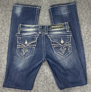 Jeans donna Rock Revival taglia Stivali Jen 27 blu punto spesso elasticizzati - Foto 1 di 18
