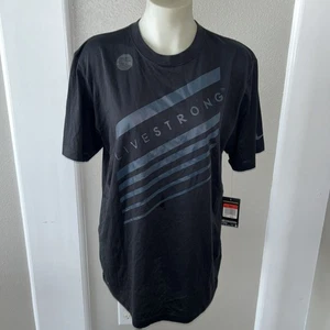New Nike Livestrong Vintage Black T Shirt Top Men’s Sz Large Dri Fit 477875-010 - Picture 1 of 3