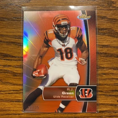 2012 Topps Finest AJ Green Red Refractor /25 Bengals #72 - Image 1 of 2