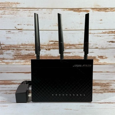 ASUS Dual-Band Wireless Router AC1900 – 4 LAN Ports, Gaming, Black - Image 1 of 4