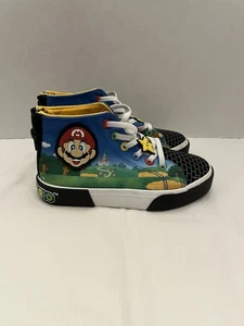 Ground Up Super Mario Kid's Size 13 Casual Shoes Back Zip Sneakers Hightop - Picture 1 of 8