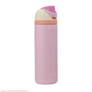 Bottiglia d'acqua FreeSip isolata in acciaio inox Owala 24 oz - Popping Peony - Foto 1 di 5