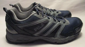 NIB FILA Trail Running Ascent 8 Mens 13M Navy/Gray Leather/Mesh Comfort Sneakers - Picture 1 of 9
