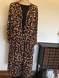 LuLaRoe Sarah Cardigan Leopardato Taglia M Medium - Foto 1 di 3