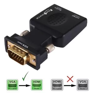 FineSource (VGA Male to HDMI Female) 1080P VGA to HDMI Converter Adapter  - Picture 1 of 6