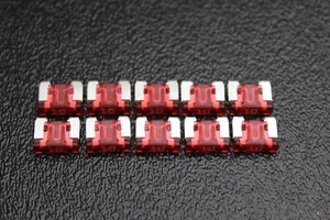 10 PACK ATM LOW PROFILE 10 AMP FUSE FUSES BLADE CIRCUIT 2 LEG MICRO ATMLP10 - Picture 1 of 8