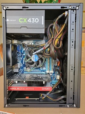 Desktop Computer Intel Core i5 RAM 16GB AMD HD7700 GPU 256GB SSD Windows 10 - Image 1 of 4