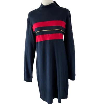 Tommy Hilfiger Blue Dress 100% Cotton Classic Stripe SZ L NWT - Image 1 of 4