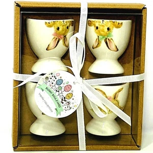 Bunny Boulevard Egg Cups Spring Collection (4 Pack) Bunnies Easter Spring Décor - Picture 1 of 5