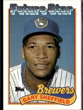 1989  Topps  #343b Gary Sheffield RC Future Stars