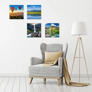 Pinturas Modernas Panorámico 4 Pzas. 30x30 CM Impresión sobre Lienzo Mobiliario - Imagen 1 de 6