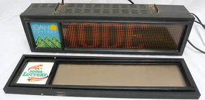 Idaho/Iowa Lottery Red/Green LED Dot Matrix Sign 16x128 Gtech Starlite Vintage - Picture 1 of 5