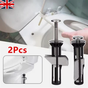 2 Sets Heavy Duty Toilet Seat Fastener Bolt Kit Universal Toilet Seat Bolt Kit - Picture 1 of 16