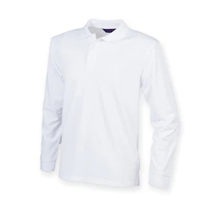 Henbury manga larga guayplus polo camisa h478 - adulto casual camiseta suave - Imagen 1 de 26