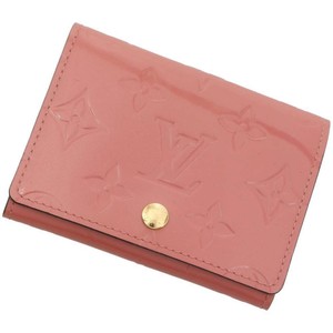 LOUIS VUITTON Unvelop Cult de Visit Card Case Monogram Verni Rose Pink M90936