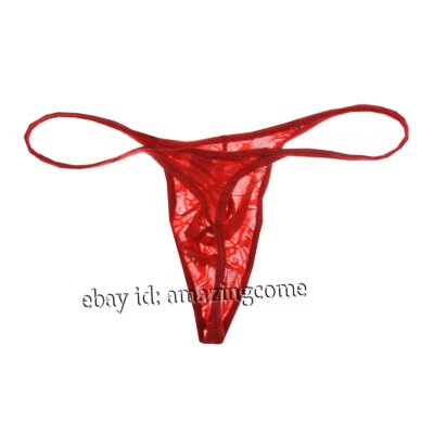 Men's Semi See-through Micro Thong Underwear Sexy Guys Jockstrap Tangas G-String - Image 1 of 4