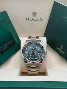 Rolex Sky-Dweller 2024 Mint Green Dial Oyster Bracelet - Fluted Bezel 42MM - Picture 1 of 9