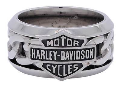 Harley-Davidson Hombre Cadena De Acero Inoxidable Barra Y Escudo Anillo De H-D HSR0031 • 62.96€