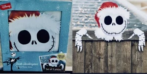 Nightmare Before Christmas Cappello di Babbo Natale Jack Skellington Recinzione Sitter Set 3 pz ~ NUOVO - Foto 1 di 6