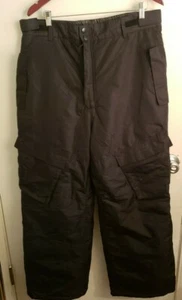 Snozu Mens Black Snowboarding Snow Ski Pants sz XL  19-18 - Picture 1 of 10