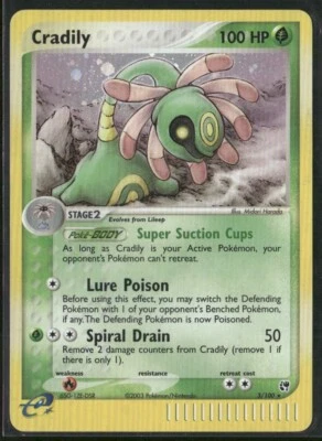 Pokemon TCG Cradily 3/100 Holo EX Sandstorm 2003 - Image 1 of 4