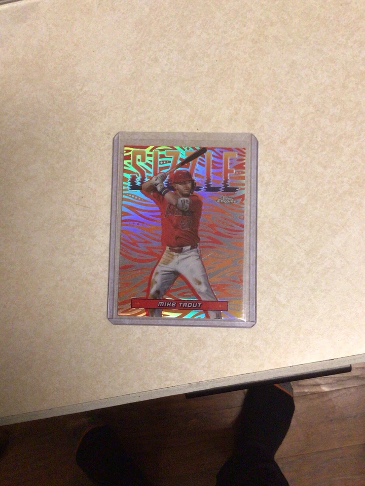 Topps Chrome 2024 Mike Trout Sizzle Insert SSP!! Case hit!! - Image 1 of 3