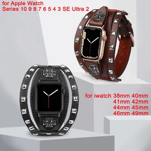 Correa de cuero genuino para reloj inteligente para Apple Watch Series 10 9 8-3 SE Ultra 2 - Imagen 1 de 22