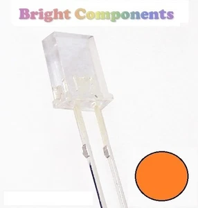 10 x Rectangle Orange LED 2x3x4mm - UK Seller - Picture 1 of 1