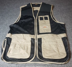 Fieldline Vest Men's XL / XXL Beige Black Mesh Full Zip Padded Shooting Hunting - Picture 1 of 4