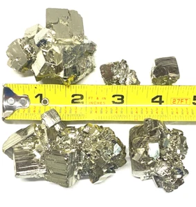 Muestra de cristal curativo Perú de alta calidad racimo de pirita de 15 oz (430 g) 2,75" - Imagen 1 de 3