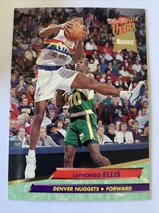 1992-93 Fleer Ultra Rookie Card 251 LaPhonso Ellis Denver Nuggets NmMt Free Ship