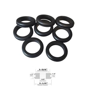 8-Pack of Wire/Cable Rubber Grommets - 1-1/2" ID, 1/8" Groove, Fits 1-3/4" Hole - Picture 1 of 4