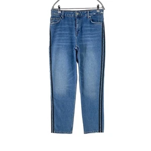 Mango Mujer Azul Corte Recto Regular Vaqueros Desgastados Eur 40 Ee. Uu. 8 W31 - Imagen 1 de 12