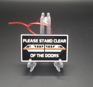 Disney Monorail Please Stand Clear of the Doors Inspired Christmas Ornament - Picture 1 of 7