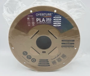 OVERTURE PLA Filament 1.75mm PLA 3D Printer Filament 3KG Cardboard Spool WHITE - Bild 1 von 4