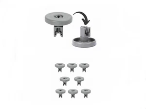 8 x Zanussi Dishwasher Lower Basket Wheels ZDT6255 ZSF6128 ZSF120 13 - Picture 1 of 3