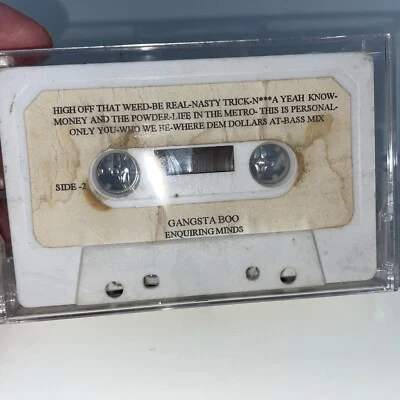 GANGSTA BOO - Enquiring Minds Cassette Tape Rap Rare 1998 Memphis Three 6 Mafia - Image 1 of 4