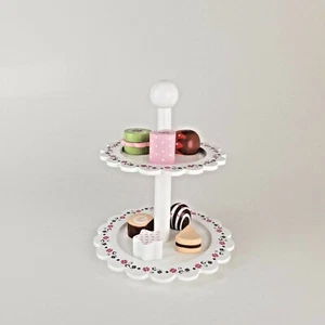 MY LONDON GIRL 18 INCH DOLL FURNITURE WOODEN CUPCAKE STAND WITH CAKES BNIB - Picture 1 of 1