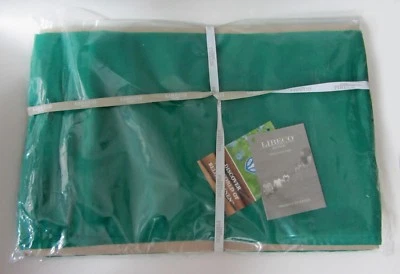 LIBECO HOME Belgium Linen Blend POLYLIN Tablecloth Grass Green 69"x 69" NEW - Image 1 of 4