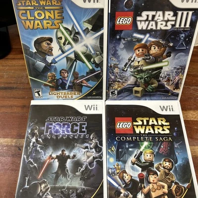 Лот товаров Nintendo Wii Star Wars из 4 обновленных и полных игр - Изображение 1 из 4